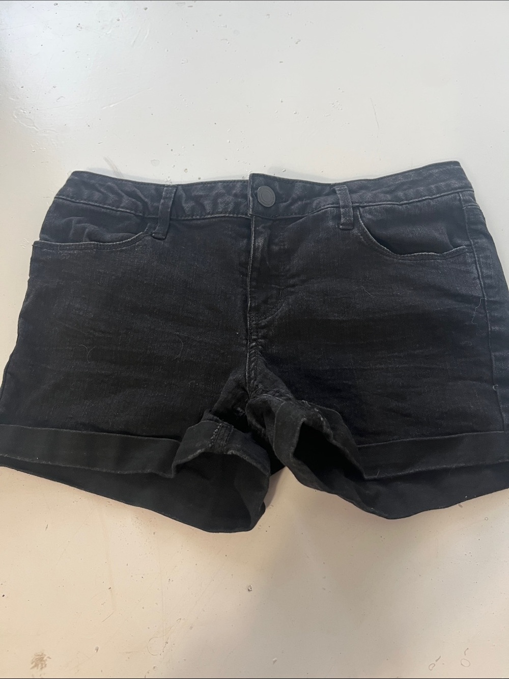 SO Sz 16 Youth Black Favorite Shortie Denim Jean Shorts